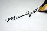 Pen writing manifest