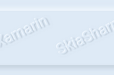 “Xamarin and SkiaSharp” text with neomorphism effects