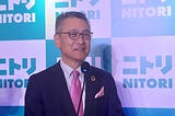 Executive Vice President of the Global Merchandising Division of the Global Sales Promotion Office, Nitori Holdings Co., Ltd. Masanori Takeda.