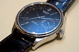 Rolex Cellini Date Oro blanco 50519 Azul Guilloche Marcar