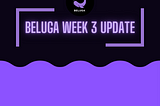 Beluga Week 3 Update — A voyage of the Beluga Pod