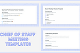 Meeting Agenda Templates for Chiefs of Staff