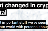 “Weekly what changed in crypto” by Alte.Capital — 2–9 April 2018