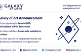 Announcement of Galaxy of Art NFT Marketplace