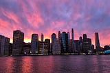 When the wind blows in a sunset in New York