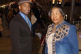 Nadir H. Wright with his grandmother, Shirley.