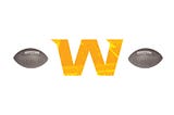 Washington Football Team’s “W” logo mark with footballs
