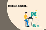 ‘AI: Decisions, Reimagined’ Poster which defines how AI Technology is helping us redefining decision-making