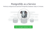 Screenshot of ElephantSQL.com homepage