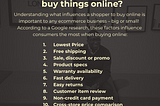 What influences a shopper to actually buy things online?