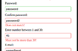 FORM VALIDATION AND ERROR HANDLING ON THE FRONTEND