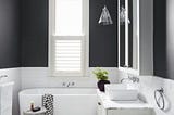 Designs In Black And White Bathroom