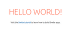 Hello world with Svelte.js (august 2020)