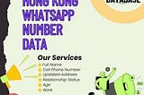 Hong Kong WhatsApp Number Data | Sale Leads