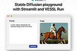 Build a Stable Diffusion playground app with VESSL Run and Streamlit