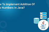 Addition Of Two Numbers In Java