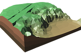 Low poly diorama in Houdini — terrain with layered side walls
