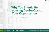 Why You Should Be Introducing DevSecOps to Your Organization
