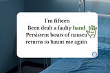 My Story Part 2: Fifteen