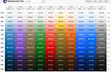 A screenshot of The Genome Color Tool webpage using ‘Genome’ optimization.