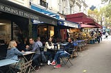 How people find places to eat in France, USA, and China?