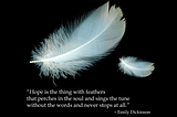 Hope is the Thing with Feathers…