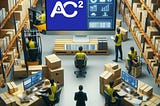 A busy ecommerce warehouse fulfillment operation using WAVE WMS