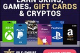 Earn Many types of giftcards and direct cash