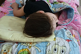 Bombshelter kid’s bed in Kyiv, Ukraine