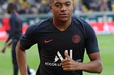 Kylian Mbappe Warming Up for PSG