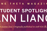 Student Spotlight: Ann Liang