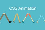 A picture with 4 sets of legs and a text saying  “CSS Animations”