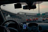 view from the back seat of a car