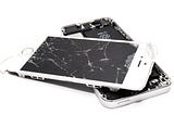 Image of 2 iphones with broken screens