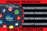 I will telegram nft promotion, discord community manager, twitter marketing