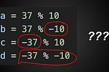 How // And % Work With Negative Numbers In Python eg. ( 37 % -10 )