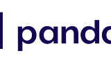 logo of Pandas, a Python library. It contains some non uniform multicolor vertical bars with the word pandas written in a dark color