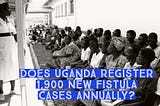 Does Uganda register 1,900 new fistula cases annually?