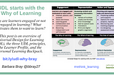 Universal Design for Learning (UDL) starts with the WHY of learning. This post is an overview of UDL, the three UDL principles, the Learner profile, and the Personal Learning Backpack