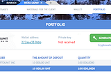 Portfolio section in the UGPay Group account