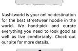 Streetwear Hoodie | Nushi.world