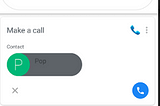 Image showing contact selected for calling by google voice command