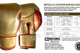 Combat Zone Boxing — Custom Metallic Gold Leather Boxing Gloves