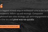 The Number One Mistake Outbound Salespeople Make