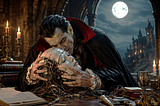 Dracula sucking AI