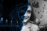 Anne Frank’s face merging with the world of Notes on Blindness