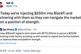 SBF 說到做到，BlockFi 獲得 FTX 金援 2.5 億美元信貸，BlockFi 執行長強調：只是防範未然