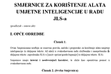Smjernice za upotrebu alata umjetne inteligencije u lokalnoj samoupravi: nacrt internog akta