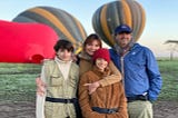 Clients enjoying the hot air balloon safari in Arusha, Tanzania