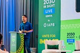 IAPBの2030 IN SIGHT LIVE KENYAで登壇・展示